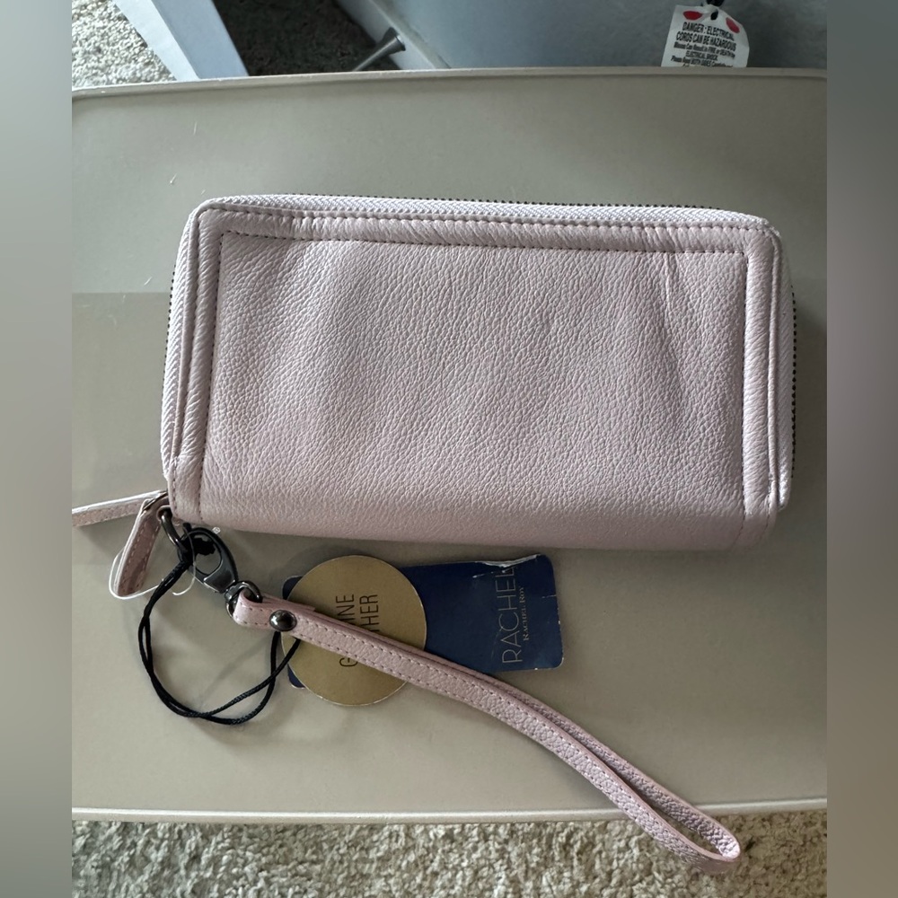 Rachel Roy Soft Pink Leather Wristlet - Picture 2 of 3